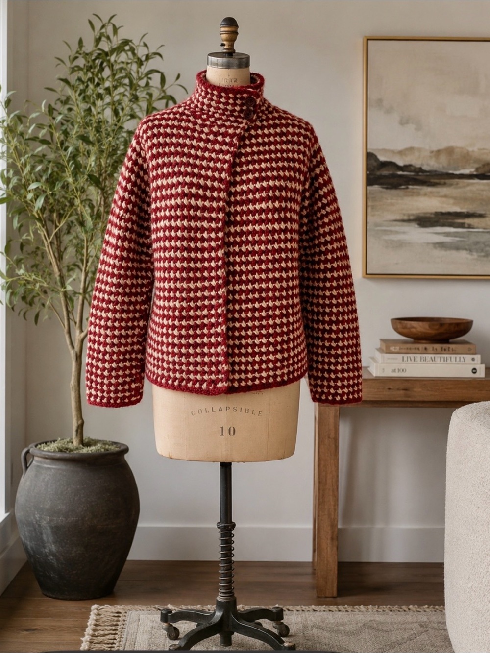 FISHERMAN OUT OF IRELAND 💯 Wool Chunky Knit Open Front Cardigan